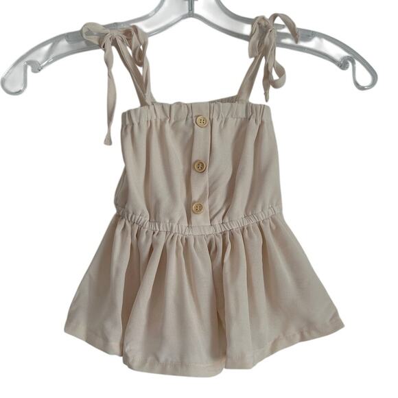 BAILEY'S BLOSSOMS Other - NWT Bailey’s Blossoms Tie-Shoulder Peplum Top, Cream, Toddler Girl Size 2T